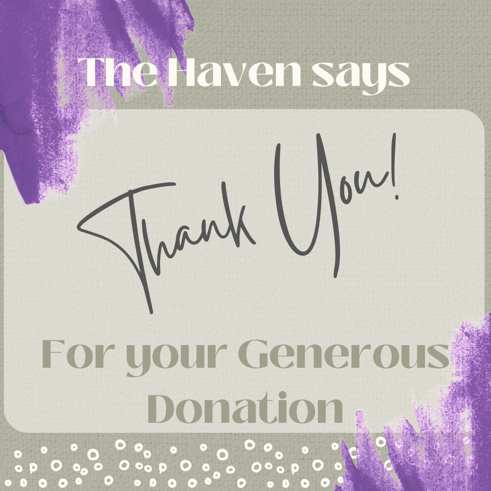 Thank you note from The Haven